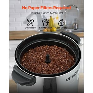 Distributore di Caffè Commerciale da 40 Tazze (6 L) con Rubinetto Anti-Goccia, Preparazione Rapida, Macchina per Caffè Commerciale in Acciaio Inossidabile - Product Image 3