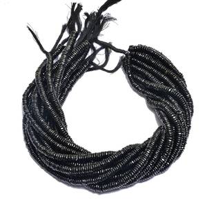 Natural Black Spinel Heishi Gemstone Beads 7MM Strand Loose Spinel Stone Beads <b>String</b> For Jewelry Making Wholesale Price Bulk - Product Image 3