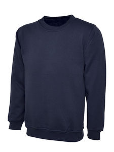 Sweat-shirt unisexe à col rond, couleur unie, tricoté, coupe classique, vêtement décontracté, vert sarcelle - Product Image 3
