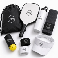 Pickleball evenement giveaway kit met aangepast logo: racket, fles, koelhanddoek, trekkoordtas, pet, sportartikelen groothandel voor clubs