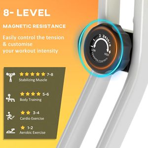 Cyclette Magnetica Pieghevole Gialla con 8 Livelli e Display LCD per Uso Domestico - Product Image 6