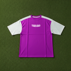 2026 Haute Qualité 100% Coton OEM Vente en Gros Impression de Logo Personnalisé Tricoté Bicolore Manches Raglan Respirant Séchage Rapide Décontracté - Product Image 5