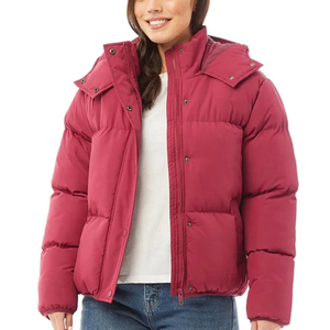 <b>Women</b> Quilted Bubble <b>Jacket</b> Winter Warm Puffer Coat Hooded <b>Lightweight</b> Casual Fashion Outerwear <b>Jacket</b> - Product Image 6
