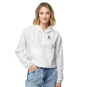 Chaqueta Corta Ligera Cortavientos con Capucha para Mujer, Cremallera Completa, Ropa Exterior Casual, Resistente al Viento, Impresión Personalizada, Venta al por Mayor de Fábrica - Product Image 1