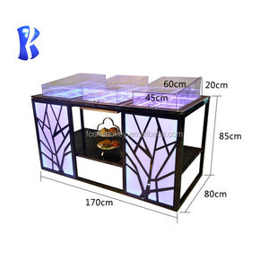 OKEY Hotel Supplies - Mesa de Buffet/Cafetería de Alta Calidad con Cubierta de Mármol Estilo Árabe para Banquetes, con Varios Tipos de Luces LED - Product Image 3
