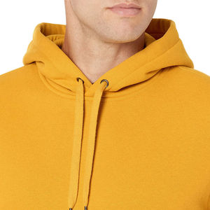 Sweat-shirt à capuche pour homme 2026, couleur unie, 100 % polyester polaire, pull décontracté jaune, coupe classique, pour l'automne, ODM 350 grammes - Product Image 6