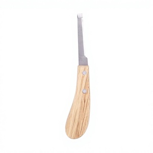 Coupe-ongles pour chevaux en acier inoxydable, outil professionnel léger pour l'entretien du bétail, avec manche en bois, pour l'élagage des sabots. - Product Image 1