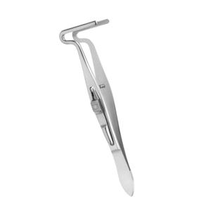 คีมหนีบ PTosis Berke 27มม. ทำจากสเตนเลสด้วยมือมีขากรรไกรร่องตามยาวและล็อคสไลด์ - Product Image 1