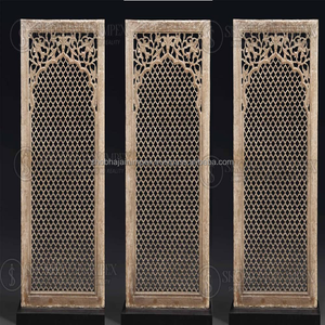 Marcos de Madera para Fondo de Escenario de Boda, Marco de Pared Jali Clásico, Decoración Tradicional India, Hecho a Mano, Duradero, Tamaño Personalizado - Product Image 1