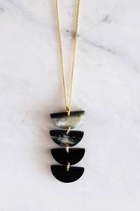 Horn Pendant Necklace Natural Buffalo Ox Horn Bohemia Style Unisex Jewelry Set luxury premium horn jewelry - Product Image 4