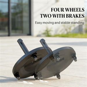 Supporto Circolare Nero per Ombrellone da Esterno con Base, Solo per Struttura Ombrellone da Patio, Balcone, Cortile - Product Image 4