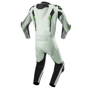 Combinaison de moto de haute qualité, fabriquée en cuir véritable résistant, coupe-vent, respirante, utilisable été/hiver, équipement de sécurité pour moto. - Product Image 2