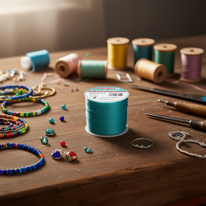 Filo di pizzo turquesa 2,5 mm x 10 m per braccialetti - Product Image 2