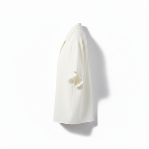 Chemises d'été élégantes pour femmes, 100% coton, écologiques, jersey uni lavé, col en U, 180g, respirantes, séchage rapide, décontractées, boutonnées - Product Image 3