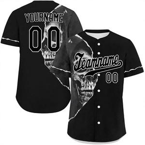 เสื้อเบสบอลสีพื้นแบบแห้งเร็ว ทรงเข้ารูปสำหรับผู้ชาย เสื้อเบสบอลแบบซับลิเมชั่นพร้อมแขนเสื้อ สั่งทำได้ - Product Image 1