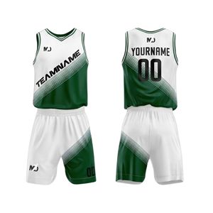 ชุดบาสเก็ตบอลผู้ชายแบบแห้งเร็ว ระบายอากาศได้ดี แขนกุด พิมพ์ลายแบบ Sublimation ชุดกีฬา 100% โพลีเอสเตอร์ รับสั่งทำ - Product Image 5