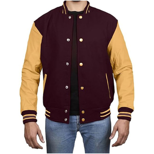 <b>Long</b> Sleeve Baseball Letterman Design New Design Solid Letterman Winter <b>Men</b> <b>Jacket</b> Good Quality Hot Selling <b>Men</b> Varsity <b>Jacket</b> - Product Image 1