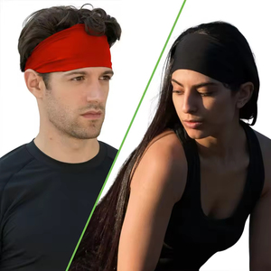Athletic Cotton Headband with Custom Design <b>Nylon</b> Headband for Yoga Fitness Workout Sport Running Sweat Absorption Headband - Product Image 5