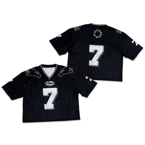 Factory Direct Sales <b>Retro</b> American <b>Football</b> Unisex Adult Mesh Short Sleeve Breathable Digital Print Team Name - Product Image 1