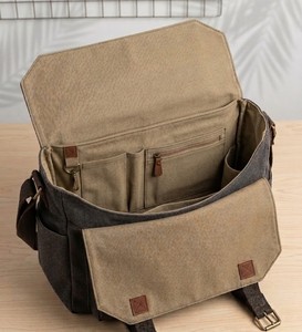 Sac messager en toile bleue grande capacité, sac à bandoulière, sacoche à rabat avec sangle réglable et boucle, pour le quotidien et les voyages - Product Image 6