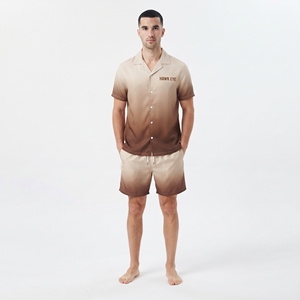 Conjunto de camisa y pantalones cortos de verano para hombre, sublimados, con botones, manga corta, a juego, ropa informal de playa, ropa de descanso, ropa de vacaciones - Product Image 1