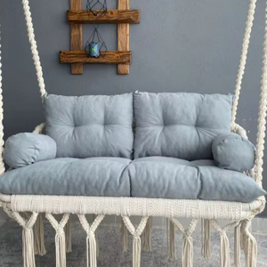 Macrame <b>Hammock</b> Chair, Large Macrame Round Swing, Hanging Cotton Macrame <b>Hammock</b> Chair, Macrame Swing Chair, Macrame handmade - Product Image 1