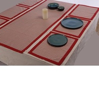 Ensemble de 6 sets de table en coton 80g de haute qualité, durables et faits à la main, motif vie marine |   Thème océanique écologique |   Imprimé multicolore
