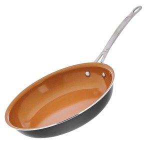 Round Ceramic Non-Stick Frying <b>Pan</b> Aluminum Base Stainless Steel <b>Handle</b> Dishwasher Safe for Gas and Induction Cooker - Product Image 5