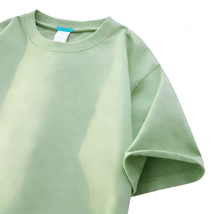 T-shirt urbain personnalisé pour homme, coupe oversize, 100% coton épais 260 g/m², avec patch, lavage vintage, vierge, impression DTG, vente en gros OEM - Product Image 4