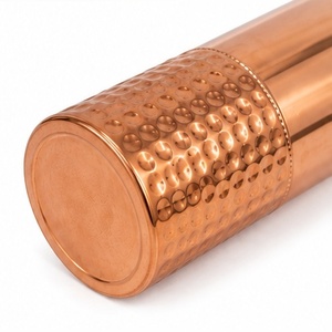 Top Handmade Hammered Pure Copper Leak-Proof Water Bottle Portable Travel Flask Drinking Bottle for Daily Use At Best Price - Product Image 2