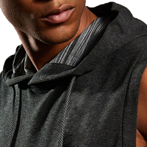 Sportswear For Workout Ideal For Gym Training Fitness Men <b>Sleeveless</b> <b>Hoodies</b> Lightweight Soft Fabric Comfortable Hooded Vest - Product Image 4