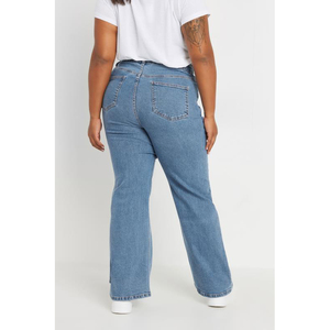 Jeans de Mezclilla de Cintura Alta para Mujer, Pantalones Holgados para Dama - Lavado Oscuro, Estilo Recto y Transpirable para Otoño e Invierno, OEM - Product Image 6