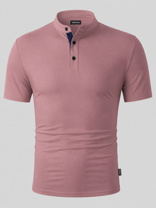 Camiseta de Manga Corta para Hombre Webson, Tejido Jersey, Estampado por Transferencia de Calor, Color Sólido, Transpirable, Corte Casual Elegante, Beige, Venta al Por Mayor - Product Image 3