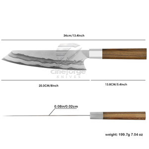 Couteaux de cuisine sur mesure 2026, poids et taille personnalisés, manche en bois, couteaux de cuisine légers - Product Image 4