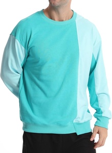 Sudadera ligera de manga larga con cuello redondo para hombre, jersey de entrenamiento informal de retazos, Camiseta con estampado Digital para camisetas de invierno - Product Image 6