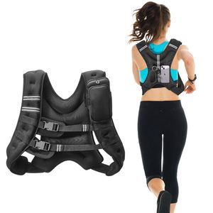 Gilet lesté réglable 20 lb avec bande réfléchissante, équipement d'entraînement corporel pour hommes et femmes, gilet lesté à boucle réglable 10 kg/30 kg - Product Image 2