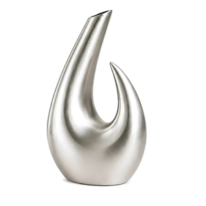 Jarrón de Aluminio Esculpido de Lujo con Diseño de Cuerno Curvo |   Base Estable y Duradera con Acabado Mate, Decoración Moderna para el Hogar - Product Image 1