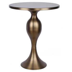 Table d'appoint élégante avec cadre en aluminium et plateau en verre, meuble décoratif élégant pour les intérieurs - Product Image 3