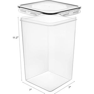 Extra Large 7qt/6.5L/220oz Tall 4-Piece Plastic Airtight <b>Kitchen</b> <b>Pantry</b> Storage Container Food Storage & Container - Product Image 3