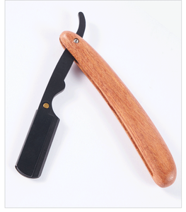 Wood Handle Straight <b>Razor</b> Stainless Steel Blade Single Blade For Face Shaving Smooth & Comfortable Professional - Product Image 6