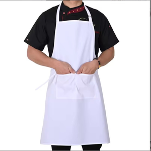 Tablier de cuisine réglable 2 pièces en polyester résistant à l'eau pour chef, vente en gros OEM - Product Image 3