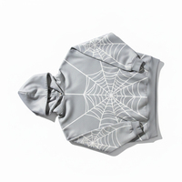 Pull-over brodé de haute qualité avec motif toile d'araignée, style streetwear oversize, hiver, homme/femme, Y2K, hip-hop, survêtement en polaire, soldes 2026