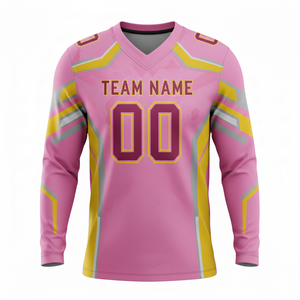 Custom Sublimated Breathable American Football Uniform Jersey Shorts Set Front Logo Position 100% Polyester Anti-Bacterial Quick - Product Image 1