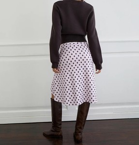 Women Polka Dot Wrap <b>Skirt</b> with Sashes Knee-Length <b>Chiffon</b> Casual Style Natural Waist Soft Polyester Fabric All Seasons Wear - Product Image 6