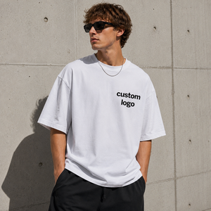 เสื้อยืดผ้าแคนวาสเนื้อผ้าวอร์สเตด 200 กรัม ทรงบ็อกซี่ ไหล่ตก ทรงโอเวอร์ไซส์  ผ้าฝ้าย 100% สำหรับผู้ชาย  รับสกรีนโลโก้ตามแบบ - Product Image 3