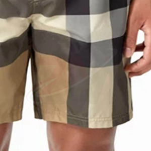 <b>Men's</b> <b>Checkered</b> Board <b>Shorts</b> Mid Waist Drawstring Quick Dry Casual Swim <b>Shorts</b> 100% Polyester - Product Image 3