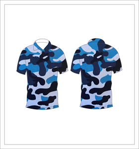 Camiseta Polo de Camuflaje Azul Sublimada, Manga Corta, Personalizada, Deportiva, Informal, Transpirable, Unisex, Ropa de Verano, OEM, ODM - Product Image 3