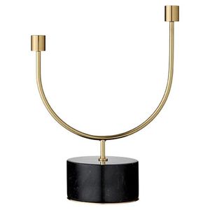 Porte-bougie décoratif en métal de luxe avec des détails artistiques contemporains pour une embellissement intérieur haut de gamme - Product Image 2