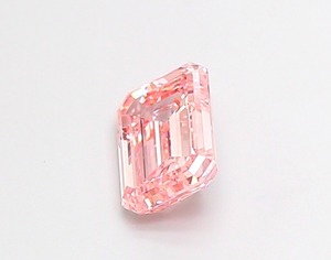 Diamant rose intense fantaisie taille émeraude de 1,24 carat, CVD, clarté VS2, polissage excellent, pierre cultivée en laboratoire, pour bijoux sur mesure - Product Image 2