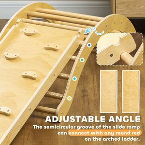 Juego de Escalada para Niños Pequeños 4 en 1 para Interiores con Arco, Rampa y Cojín de Madera, Estructura de Juego Perfecta para el Tiempo de Juego en Interiores - Product Image 6